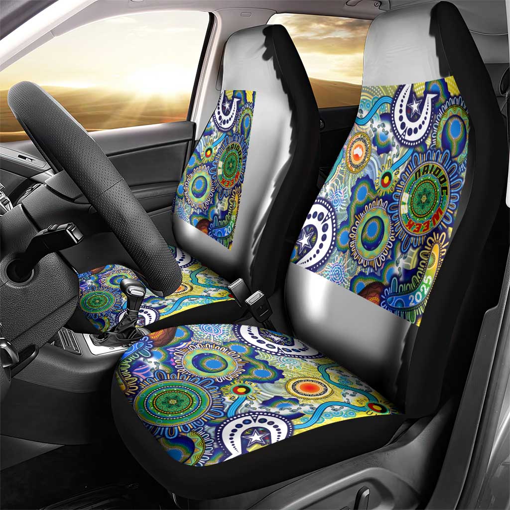 Naidoc Week 2025 Echo Australia Car Seat Cover Aboriginal Dots Painting Dhari Mask