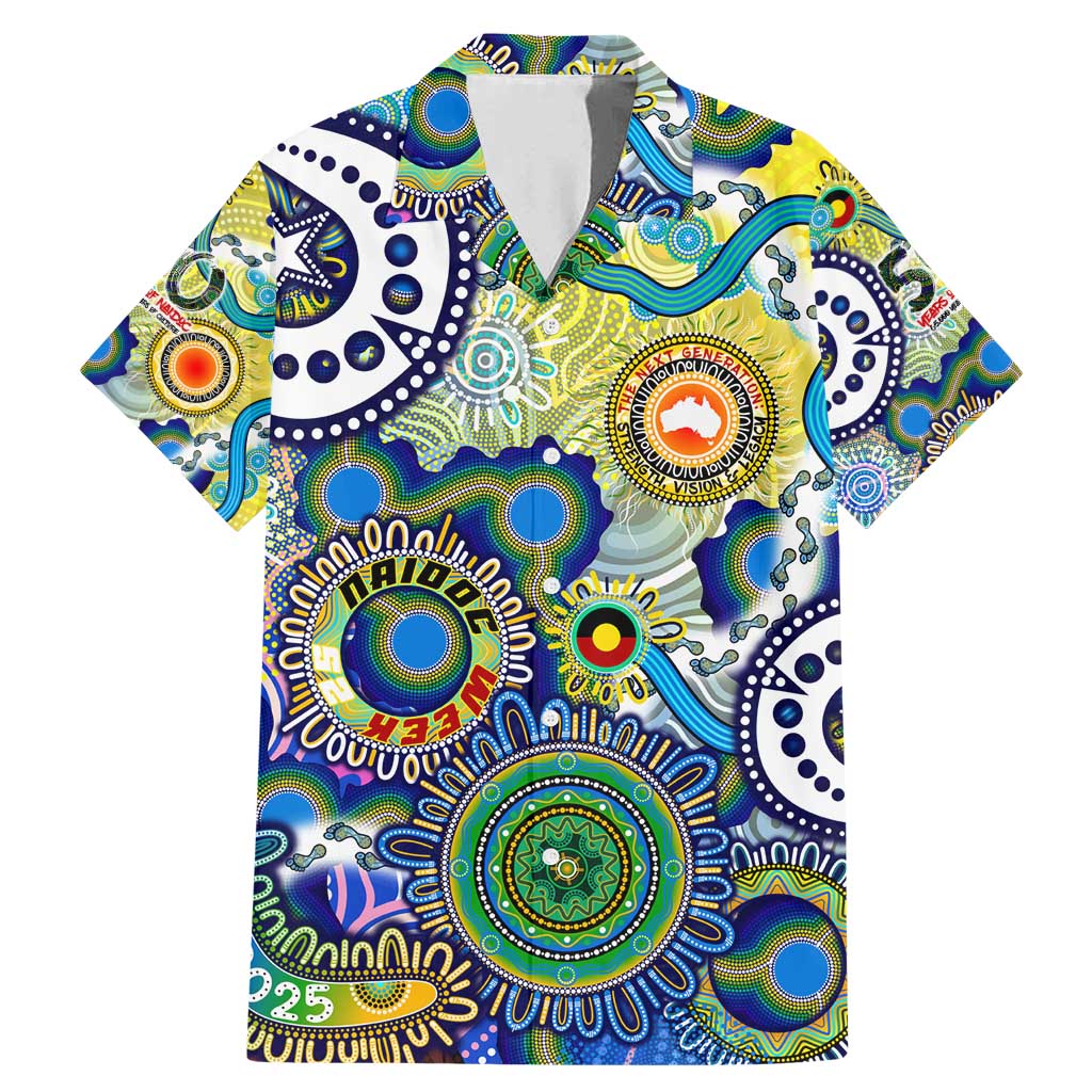 Personalised Naidoc Week 2025 Echo Australia Family Matching Mermaid Dress and Hawaiian Shirt Aboriginal Dots Painting Dhari Mask