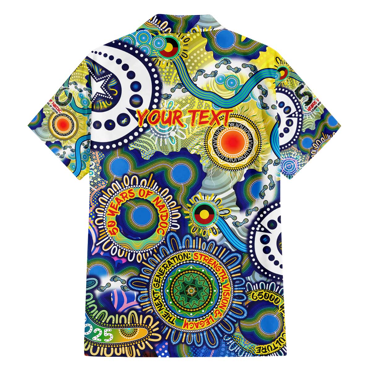 Personalised Naidoc Week 2025 Echo Australia Family Matching Off The Shoulder Long Sleeve Dress and Hawaiian Shirt Aboriginal Dots Painting Dhari Mask