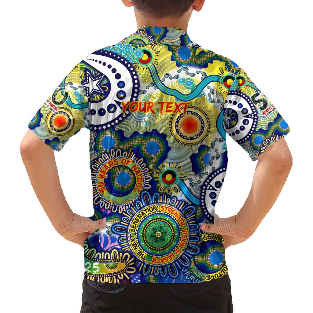 Personalised Naidoc Week 2025 Echo Australia Family Matching Puletasi and Hawaiian Shirt Aboriginal Dots Painting Dhari Mask