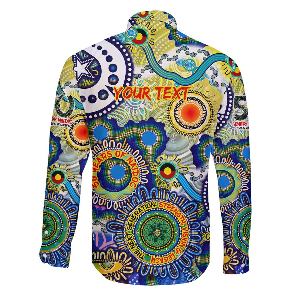 Personalised Naidoc Week 2025 Echo Australia Family Matching Short Sleeve Bodycon Dress and Hawaiian Shirt Aboriginal Dots Painting Dhari Mask