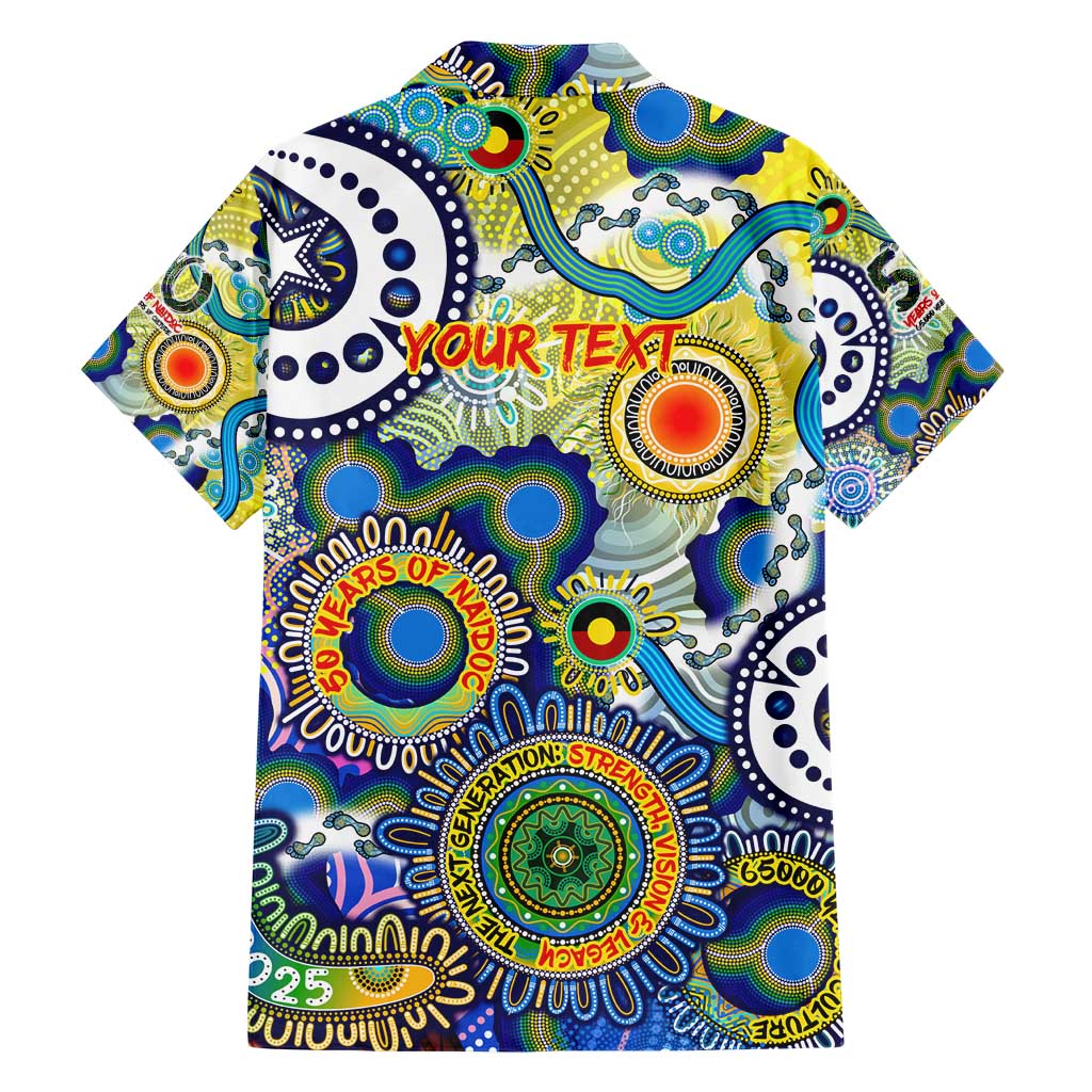 Personalised Naidoc Week 2025 Echo Australia Hawaiian Shirt Aboriginal Dots Painting Dhari Mask