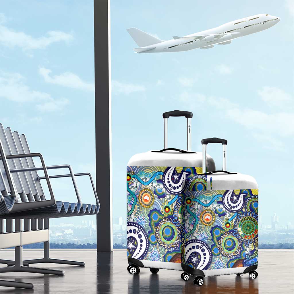 Naidoc Week 2025 Echo Australia Luggage Cover Aboriginal Dots Painting Dhari Mask