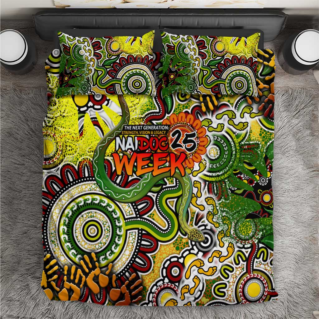 Indigenous Naidoc Week 2025 Bedding Set Aboriginal Snake Handprints Footprints