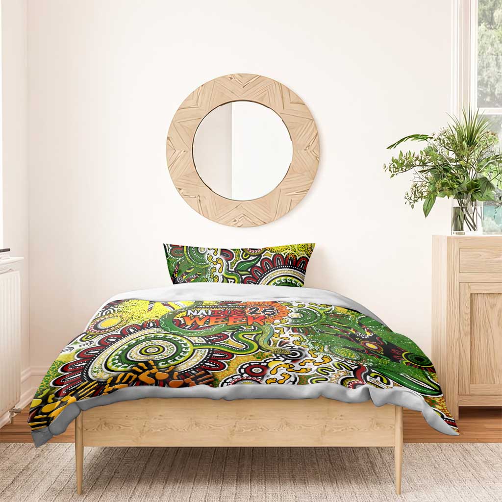 Indigenous Naidoc Week 2025 Bedding Set Aboriginal Snake Handprints Footprints