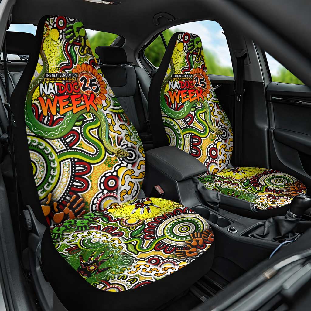 Indigenous Naidoc Week 2025 Car Seat Cover Aboriginal Snake Handprints Footprints