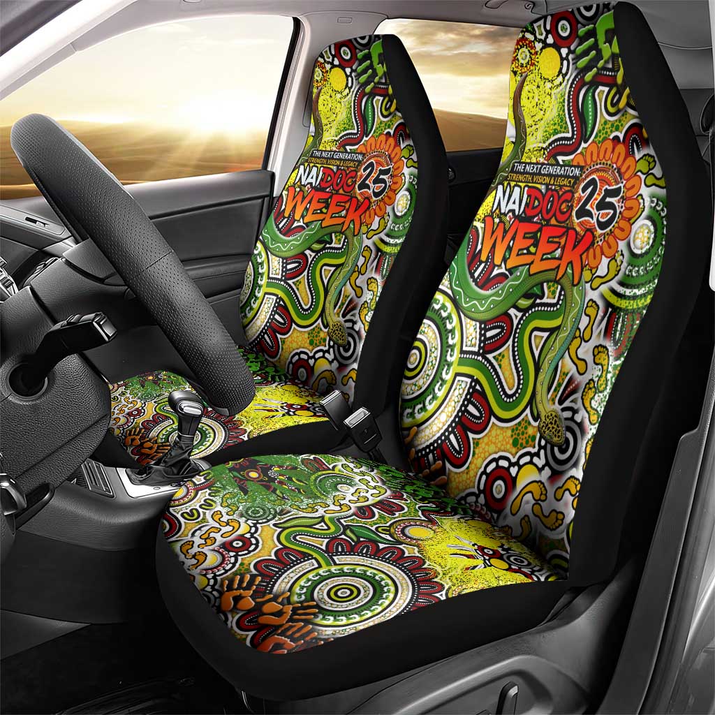 Indigenous Naidoc Week 2025 Car Seat Cover Aboriginal Snake Handprints Footprints