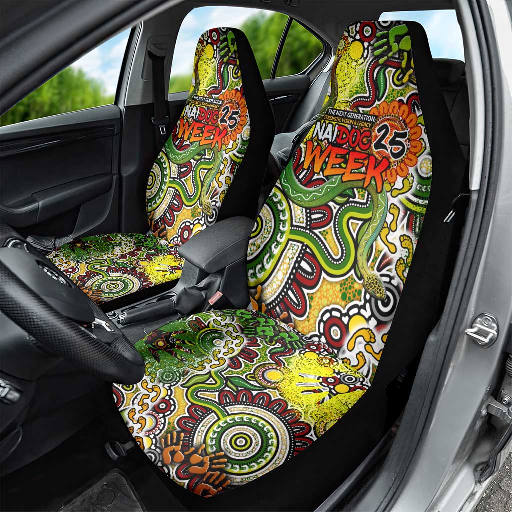 Indigenous Naidoc Week 2025 Car Seat Cover Aboriginal Snake Handprints Footprints