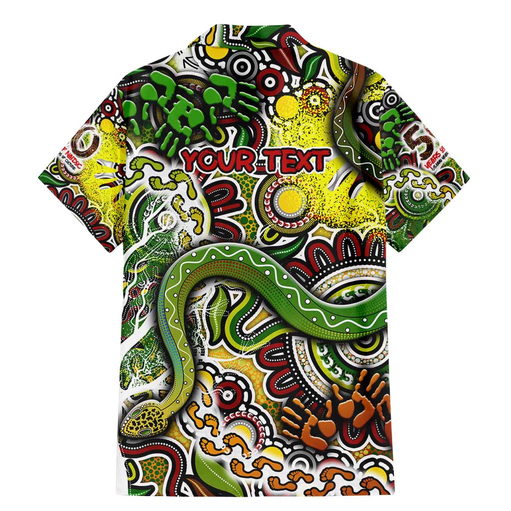Personalised Indigenous Naidoc Week 2025 Family Matching Mermaid Dress and Hawaiian Shirt Aboriginal Snake Handprints Footprints