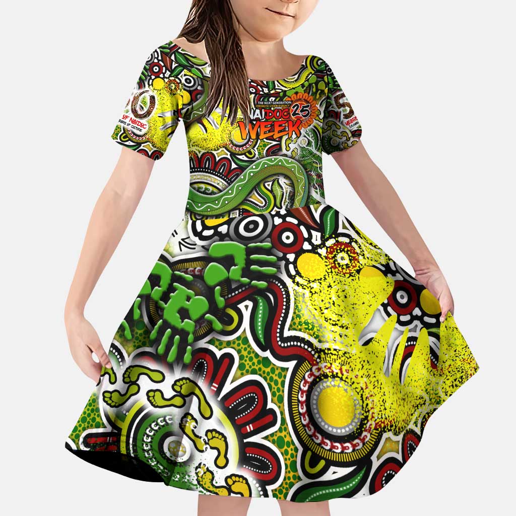 Personalised Indigenous Naidoc Week 2025 Family Matching Puletasi and Hawaiian Shirt Aboriginal Snake Handprints Footprints