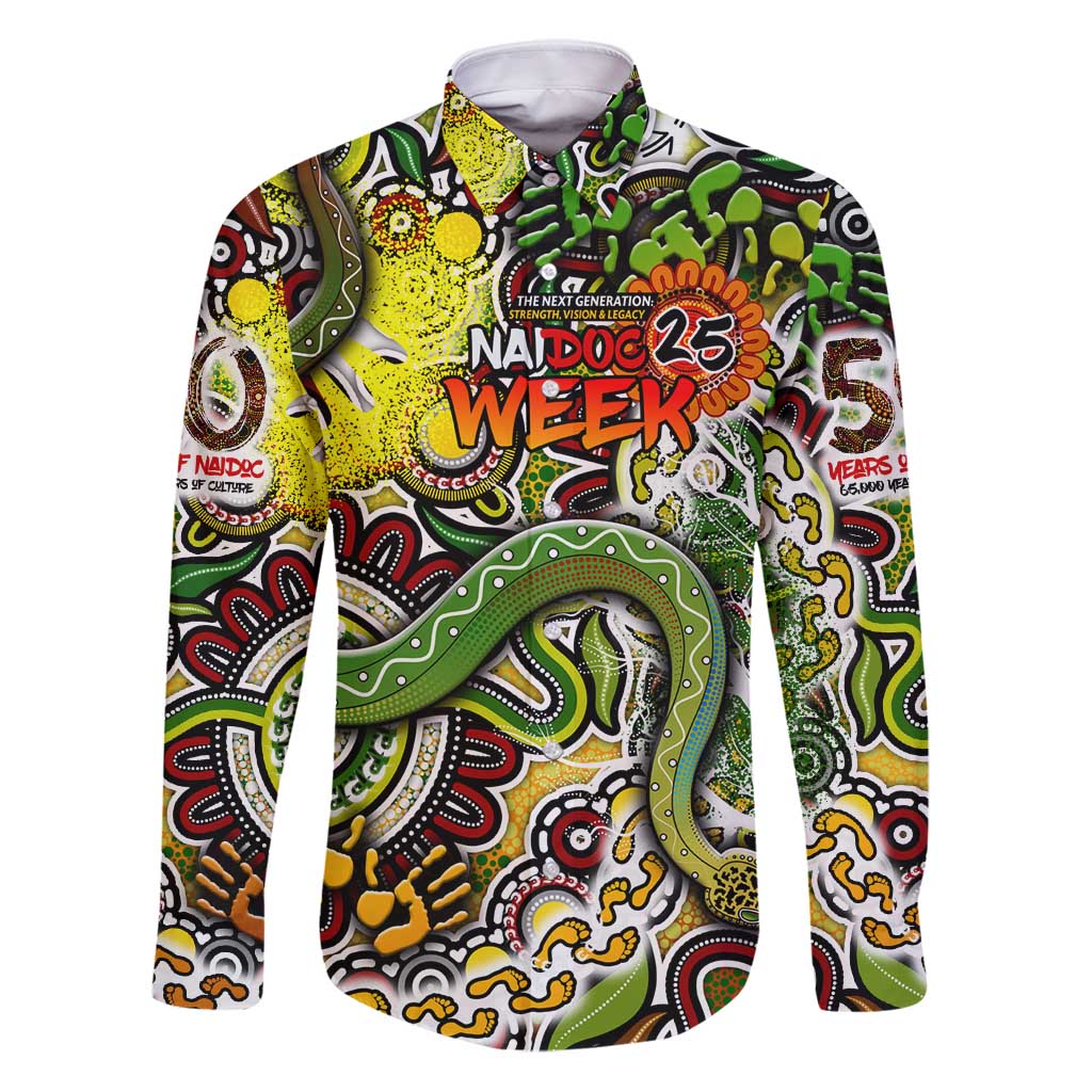 Personalised Indigenous Naidoc Week 2025 Family Matching Puletasi and Hawaiian Shirt Aboriginal Snake Handprints Footprints