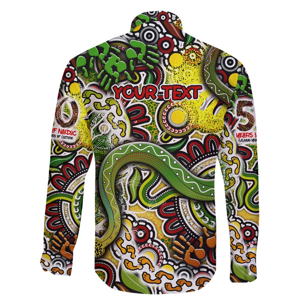 Personalised Indigenous Naidoc Week 2025 Family Matching Summer Maxi Dress and Hawaiian Shirt Aboriginal Snake Handprints Footprints