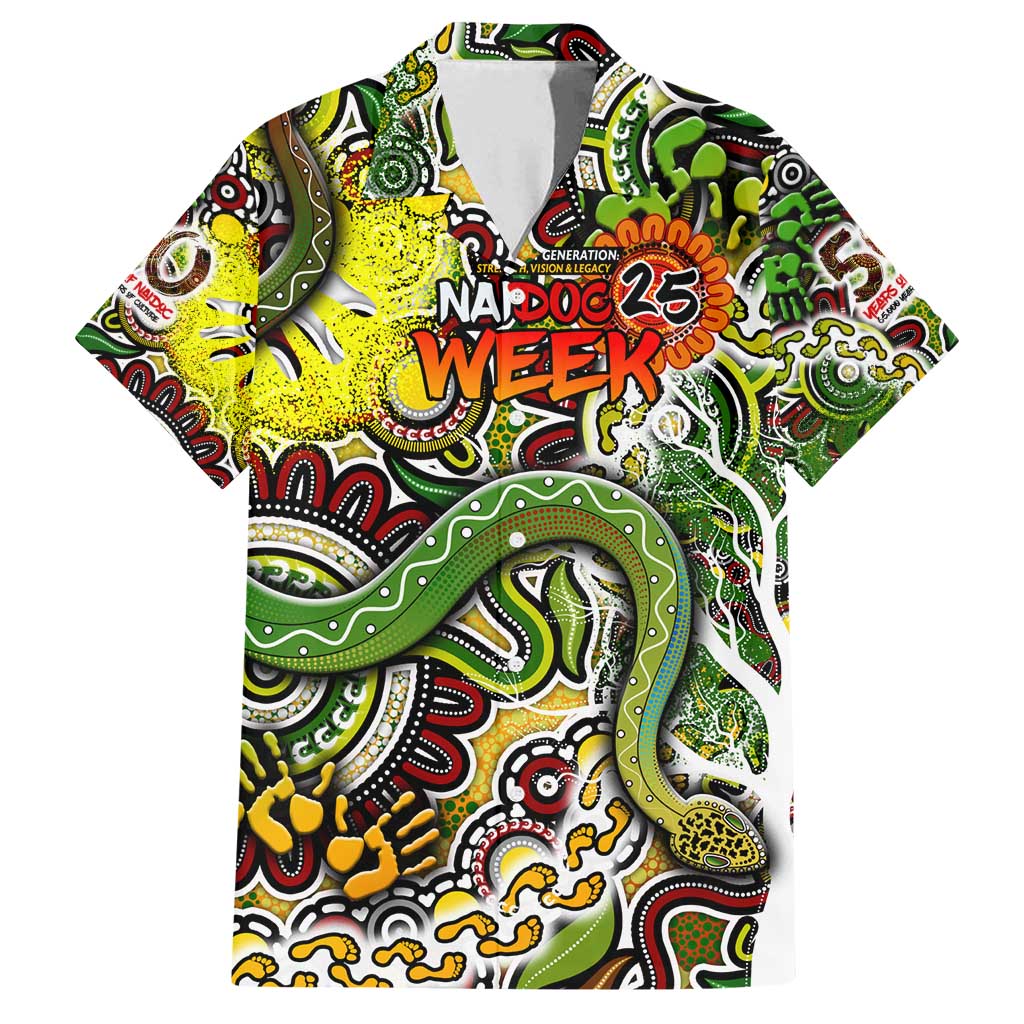 Personalised Indigenous Naidoc Week 2025 Family Matching Tank Maxi Dress and Hawaiian Shirt Aboriginal Snake Handprints Footprints