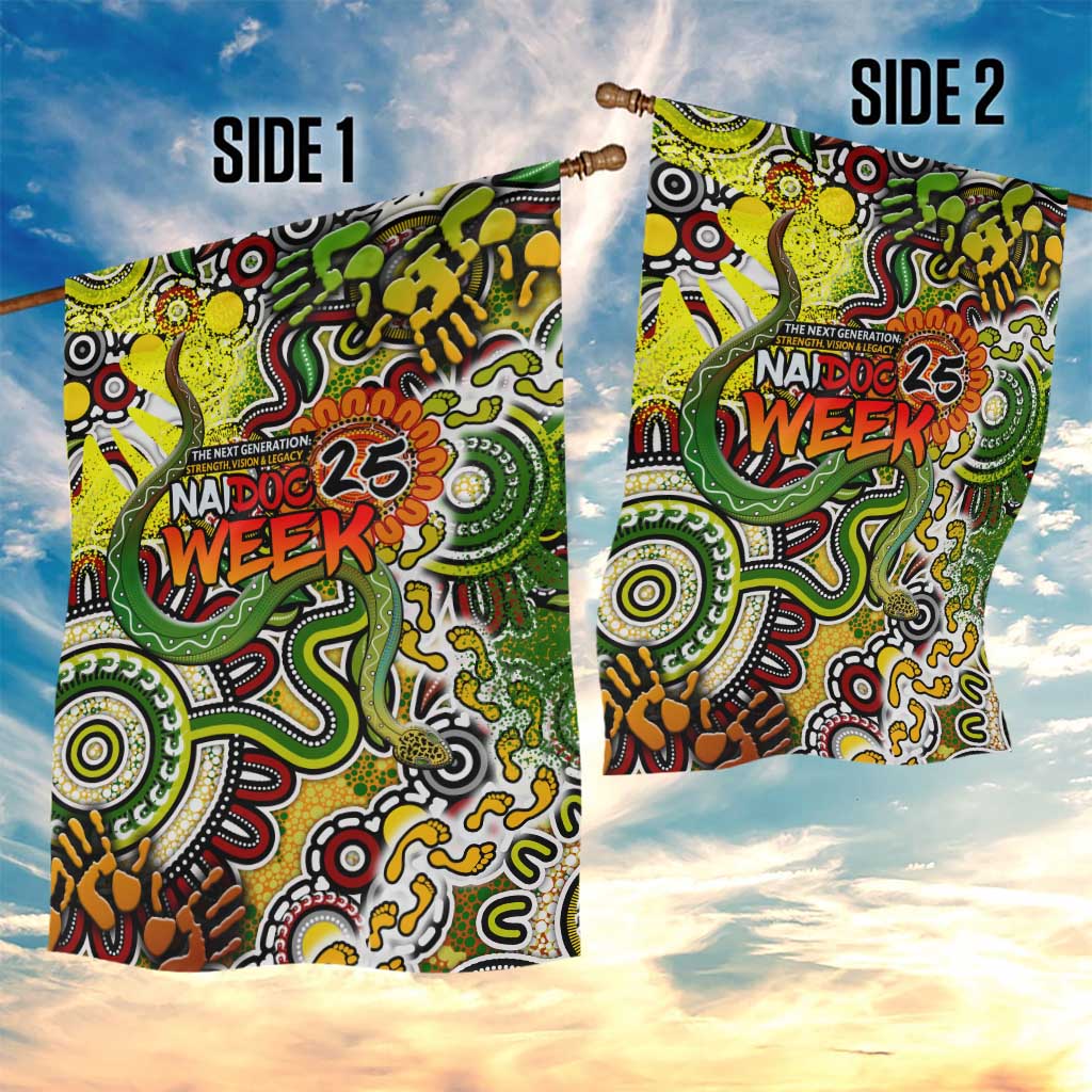 Indigenous Naidoc Week 2025 Garden Flag Aboriginal Snake Handprints Footprints