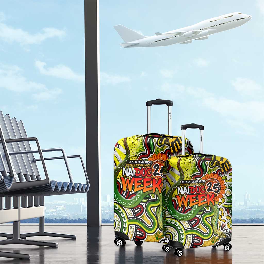 Indigenous Naidoc Week 2025 Luggage Cover Aboriginal Snake Handprints Footprints