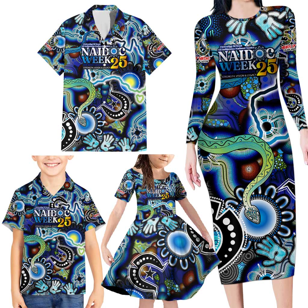 Personalised Carved in Culture Naidoc Week 2025 Family Matching Long Sleeve Bodycon Dress and Hawaiian Shirt Aboriginal Indigenous Art