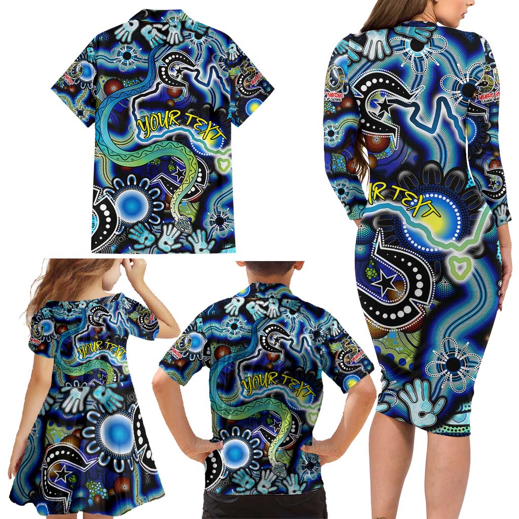 Personalised Carved in Culture Naidoc Week 2025 Family Matching Long Sleeve Bodycon Dress and Hawaiian Shirt Aboriginal Indigenous Art