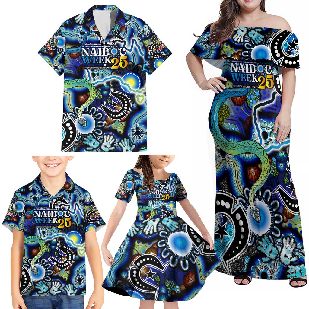 Personalised Carved in Culture Naidoc Week 2025 Family Matching Off Shoulder Maxi Dress and Hawaiian Shirt Aboriginal Indigenous Art