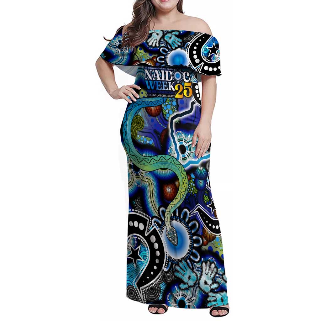 Personalised Carved in Culture Naidoc Week 2025 Family Matching Off Shoulder Maxi Dress and Hawaiian Shirt Aboriginal Indigenous Art