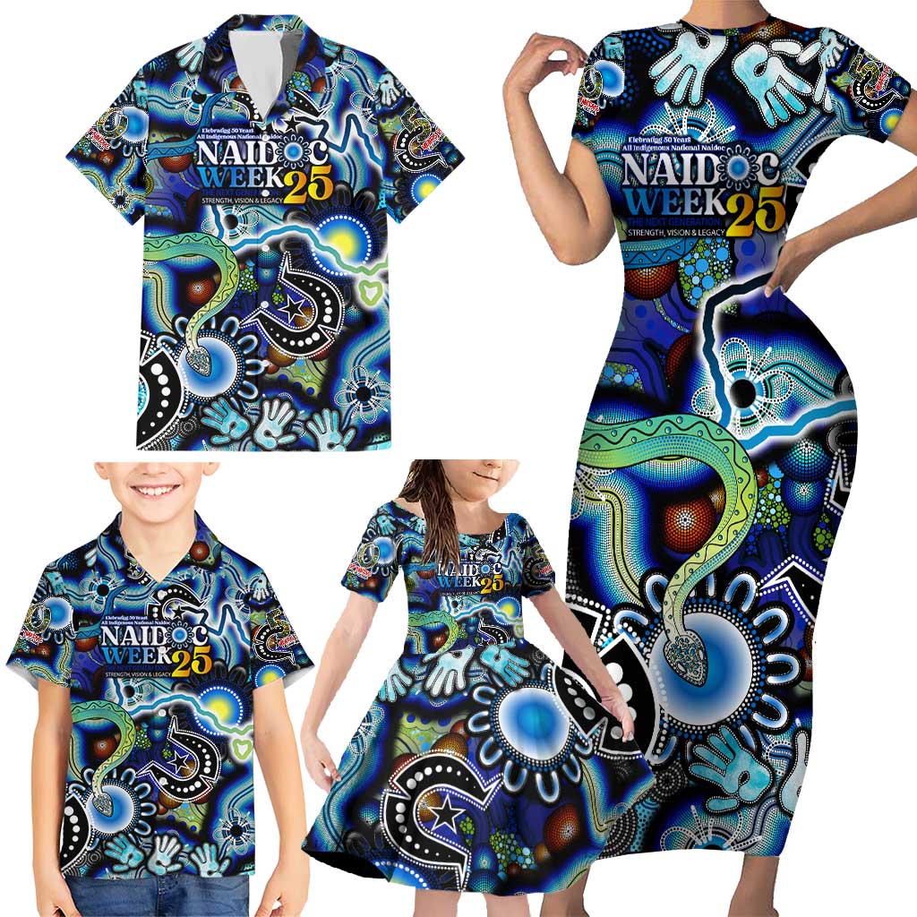Personalised Carved in Culture Naidoc Week 2025 Family Matching Short Sleeve Bodycon Dress and Hawaiian Shirt Aboriginal Indigenous Art