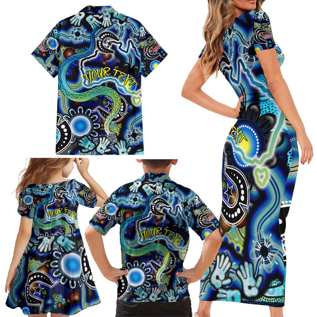 Personalised Carved in Culture Naidoc Week 2025 Family Matching Short Sleeve Bodycon Dress and Hawaiian Shirt Aboriginal Indigenous Art