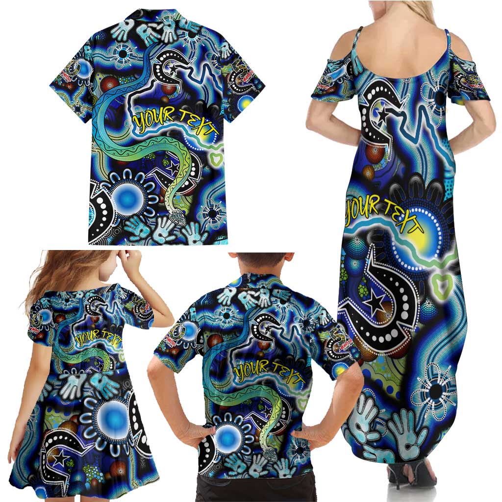 Personalised Carved in Culture Naidoc Week 2025 Family Matching Summer Maxi Dress and Hawaiian Shirt Aboriginal Indigenous Art