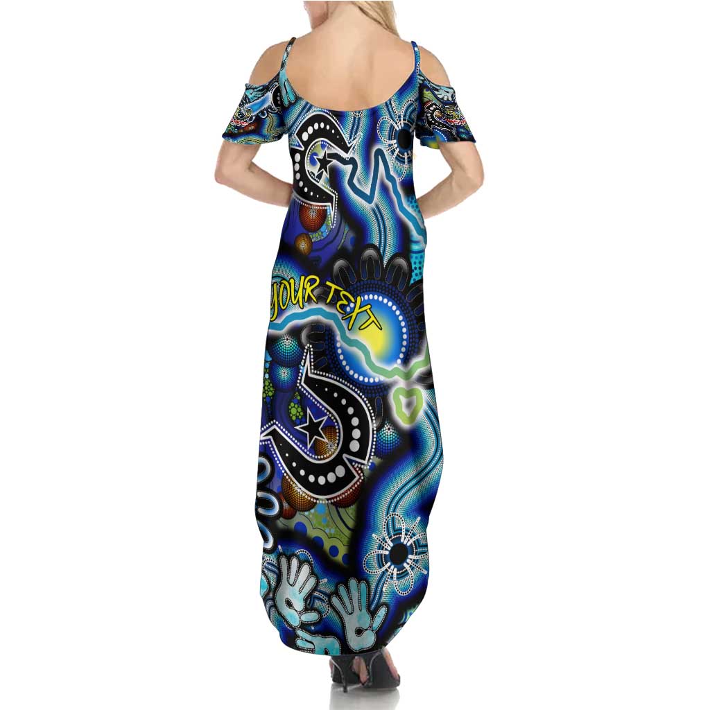 Personalised Carved in Culture Naidoc Week 2025 Family Matching Summer Maxi Dress and Hawaiian Shirt Aboriginal Indigenous Art