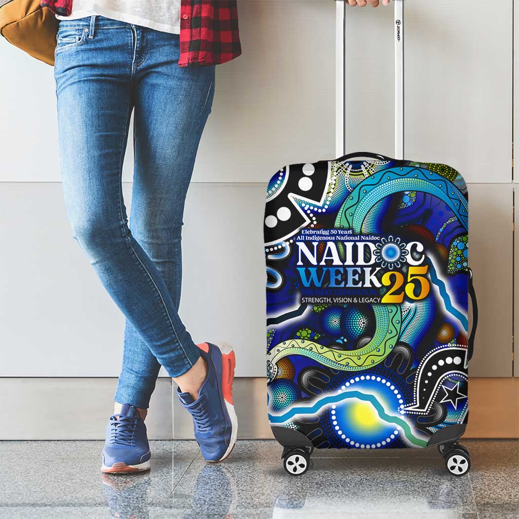 Carved in Culture Naidoc Week 2025 Luggage Cover Aboriginal Indigenous Art