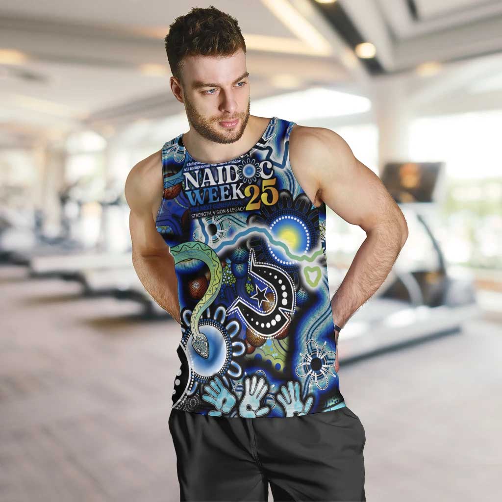 Personalised Carved in Culture Naidoc Week 2025 Men Tank Top Aboriginal Indigenous Art