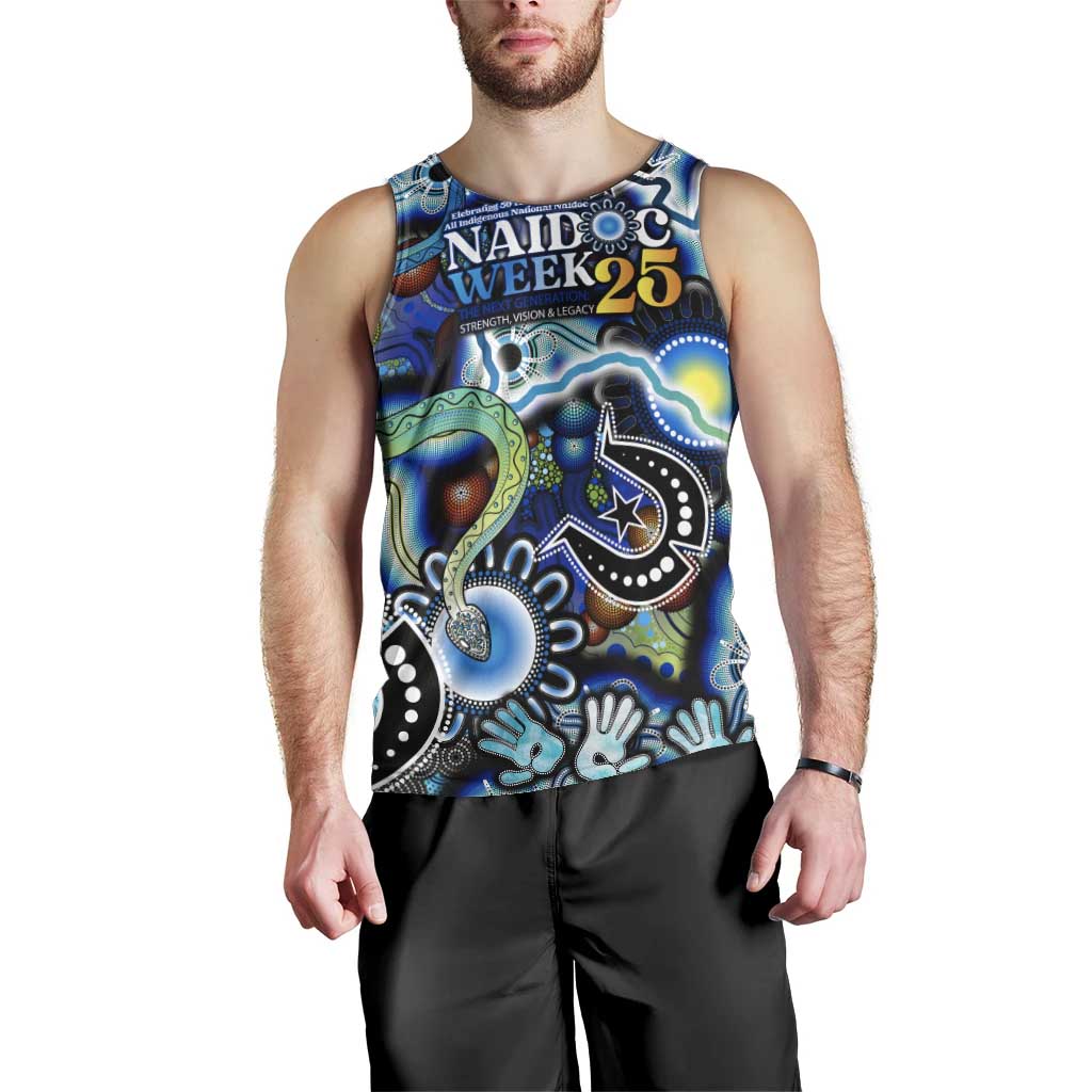 Personalised Carved in Culture Naidoc Week 2025 Men Tank Top Aboriginal Indigenous Art