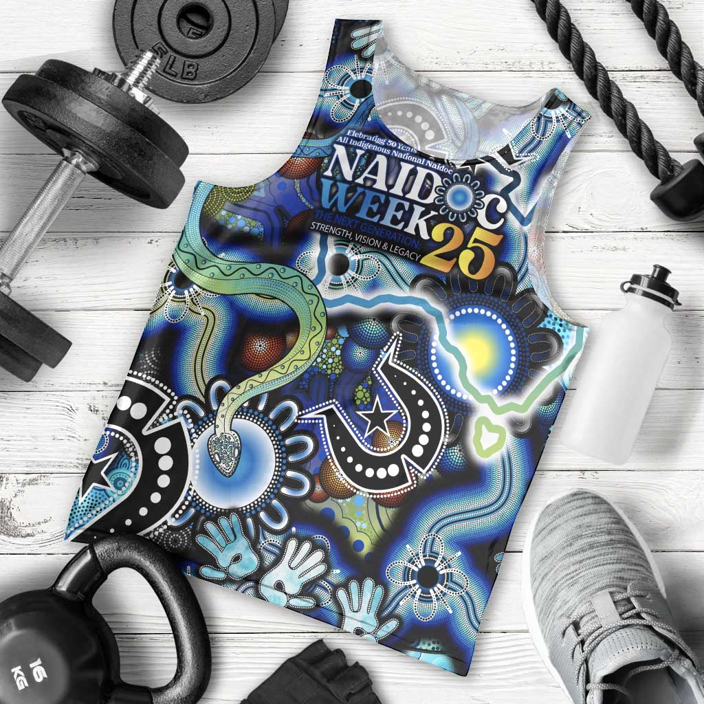 Personalised Carved in Culture Naidoc Week 2025 Men Tank Top Aboriginal Indigenous Art