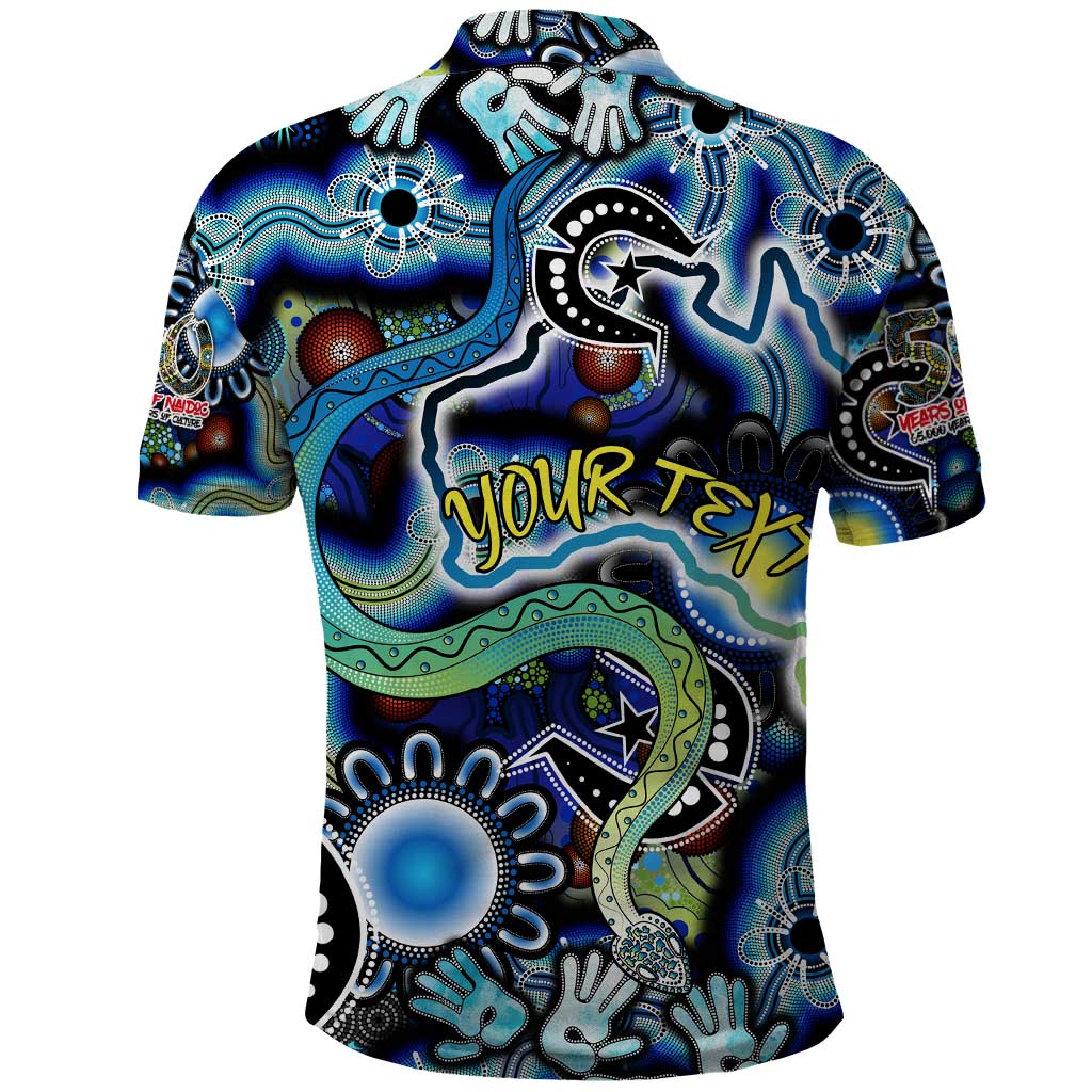 Personalised Carved in Culture Naidoc Week 2025 Polo Shirt Aboriginal Indigenous Art