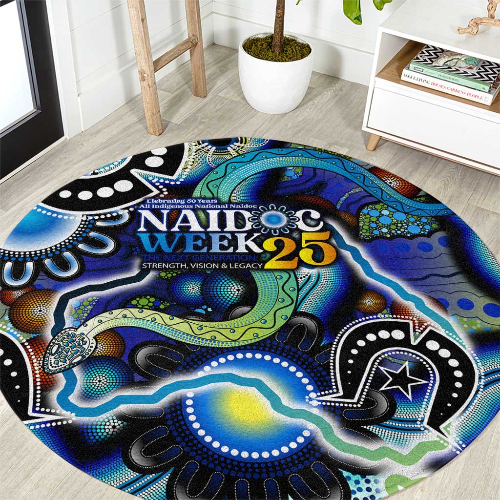 Carved in Culture Naidoc Week 2025 Round Carpet Aboriginal Indigenous Art