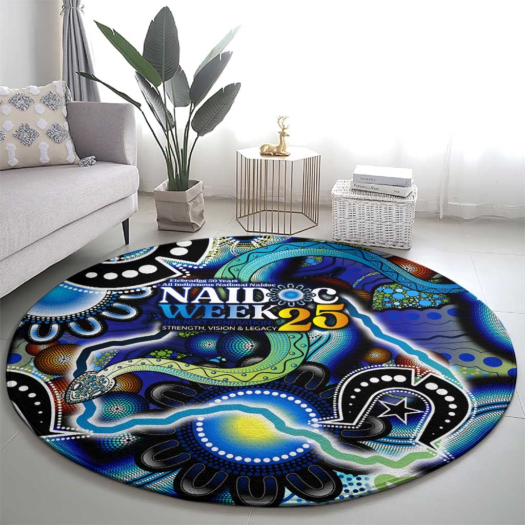 Carved in Culture Naidoc Week 2025 Round Carpet Aboriginal Indigenous Art