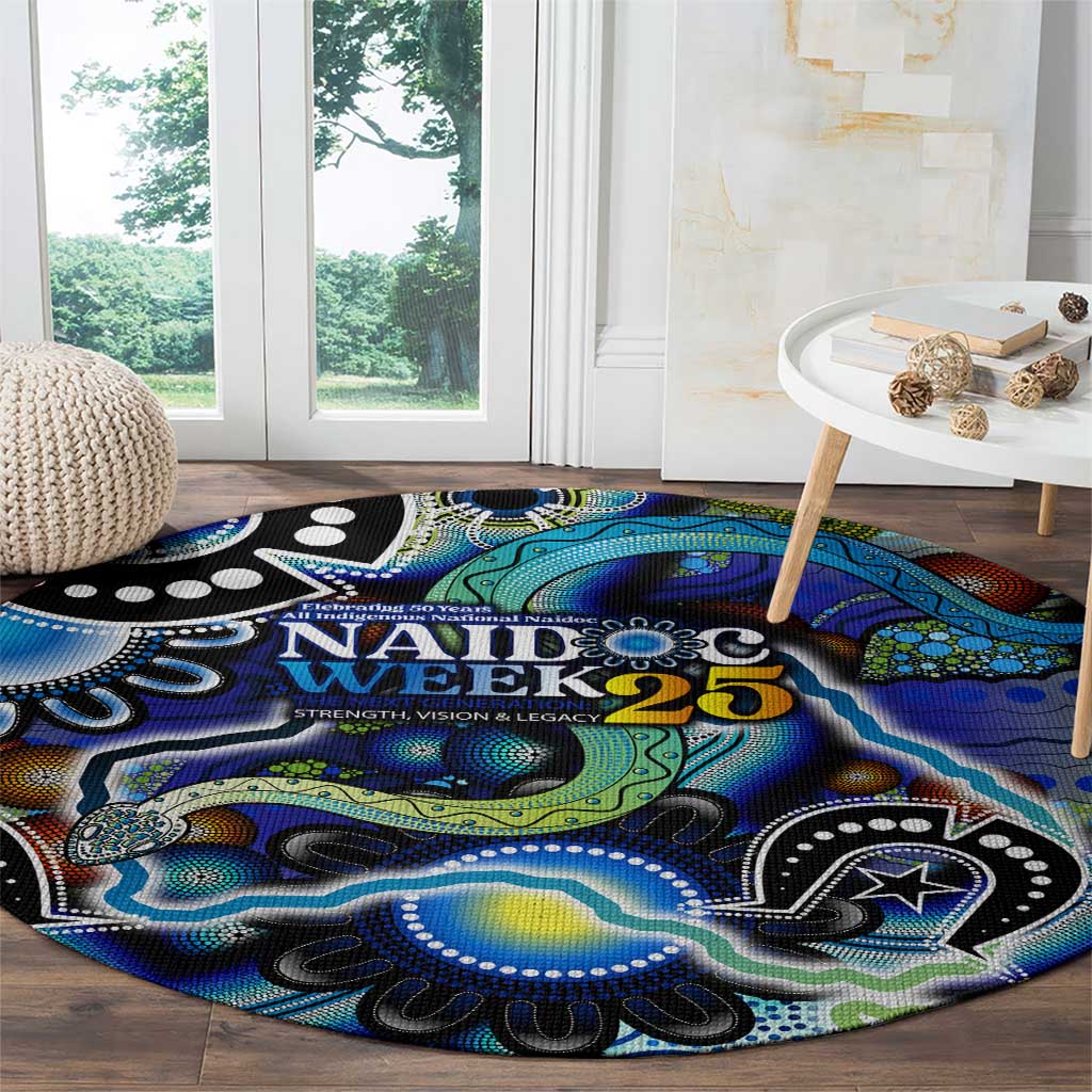 Carved in Culture Naidoc Week 2025 Round Carpet Aboriginal Indigenous Art