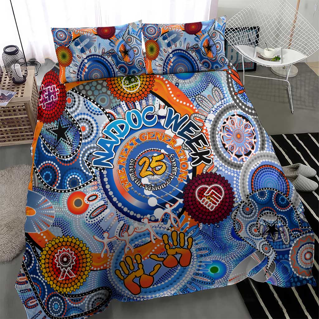 50 Years Of All-Indigenous National NAIDOC 2025 Bedding Set Indigenous Dot Painting, Strength Vision Legacy