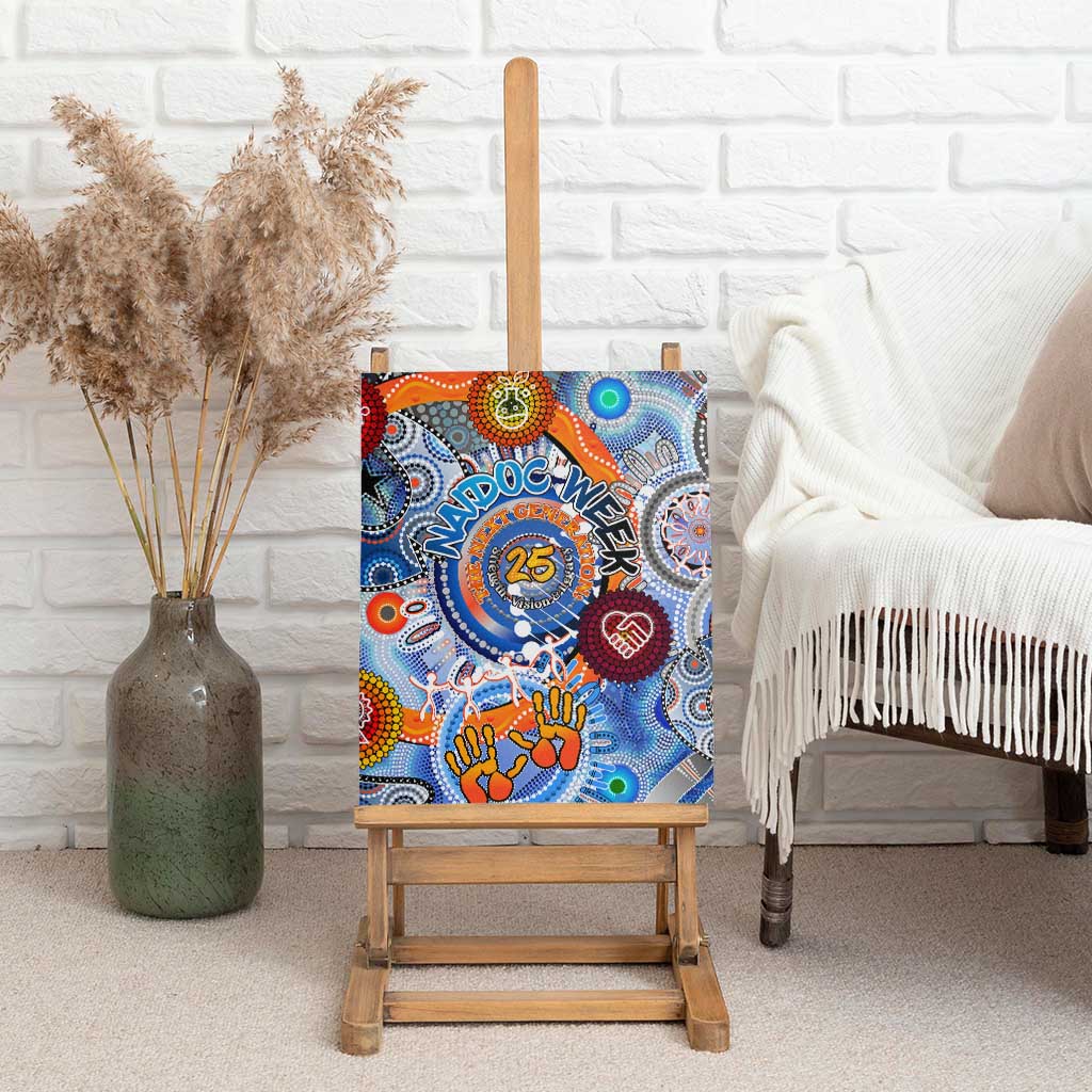 50 Years Of All-Indigenous National NAIDOC 2025 Canvas Wall Art Indigenous Dot Painting, Strength Vision Legacy