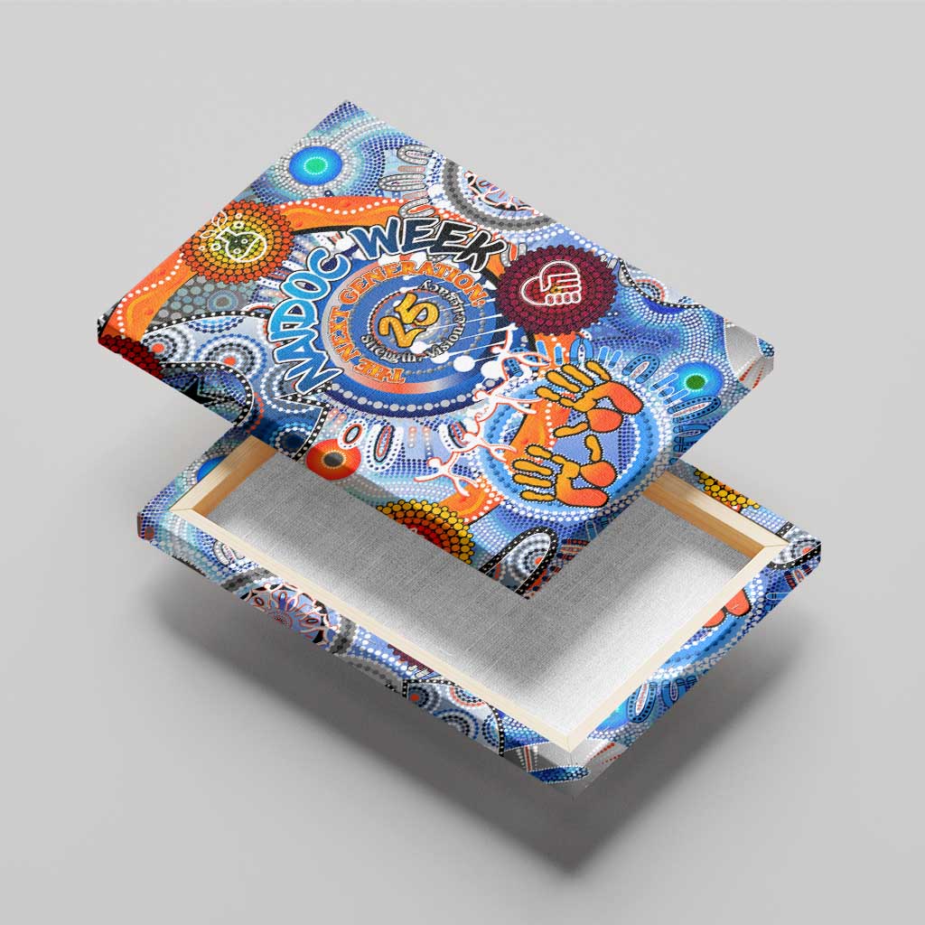 50 Years Of All-Indigenous National NAIDOC 2025 Canvas Wall Art Indigenous Dot Painting, Strength Vision Legacy