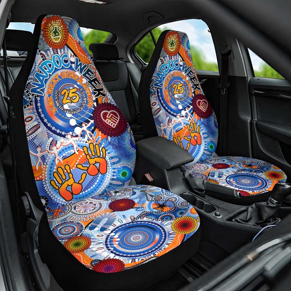 50 Years Of All-Indigenous National NAIDOC 2025 Car Seat Cover Indigenous Dot Painting, Strength Vision Legacy