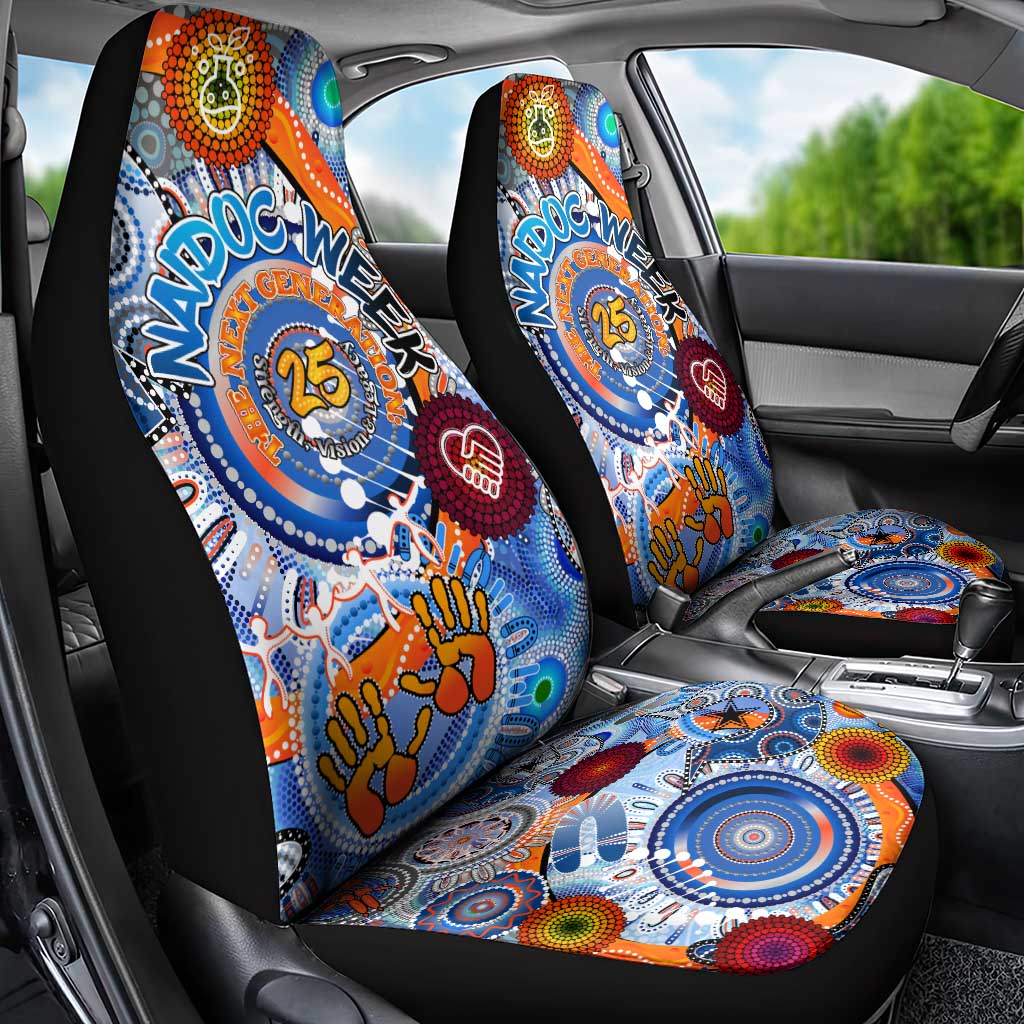 50 Years Of All-Indigenous National NAIDOC 2025 Car Seat Cover Indigenous Dot Painting, Strength Vision Legacy