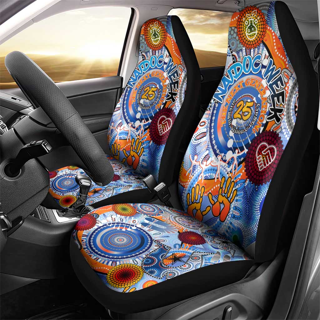 50 Years Of All-Indigenous National NAIDOC 2025 Car Seat Cover Indigenous Dot Painting, Strength Vision Legacy
