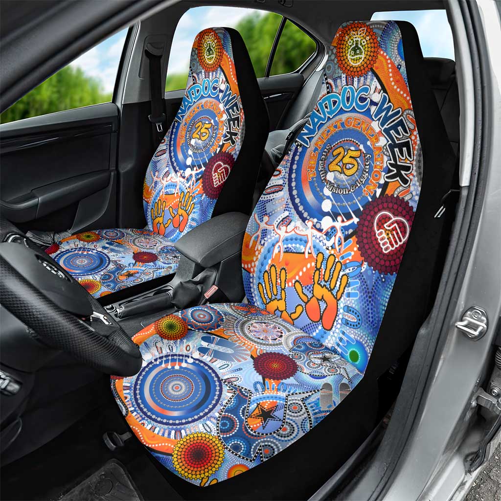 50 Years Of All-Indigenous National NAIDOC 2025 Car Seat Cover Indigenous Dot Painting, Strength Vision Legacy