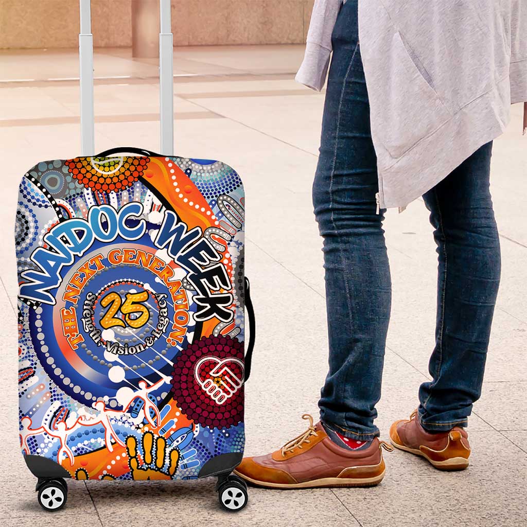50 Years Of All-Indigenous National NAIDOC 2025 Luggage Cover Indigenous Dot Painting, Strength Vision Legacy