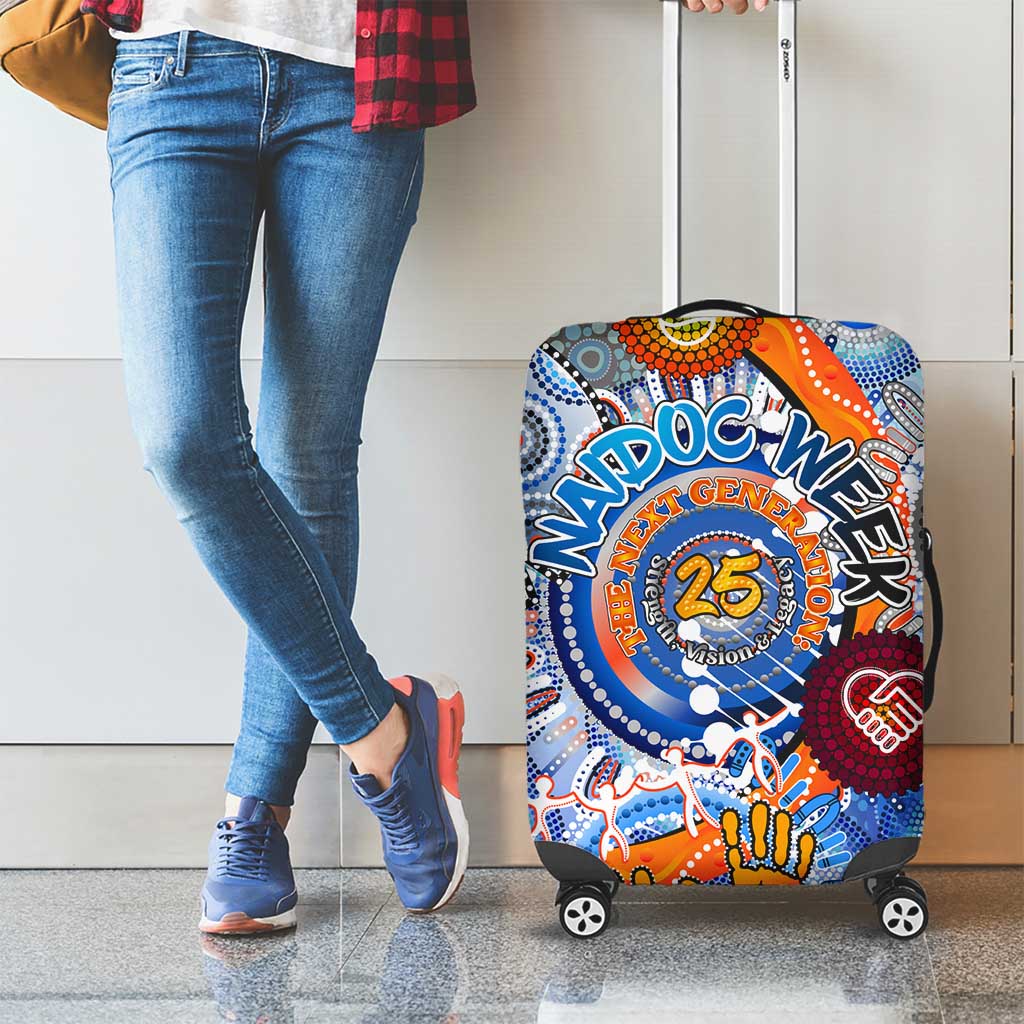 50 Years Of All-Indigenous National NAIDOC 2025 Luggage Cover Indigenous Dot Painting, Strength Vision Legacy
