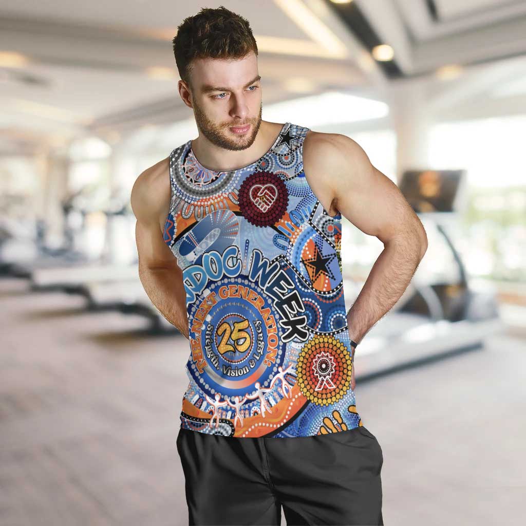 Personalised 50 Years Of All-Indigenous National NAIDOC 2025 Men Tank Top Indigenous Dot Painting, Strength Vision Legacy