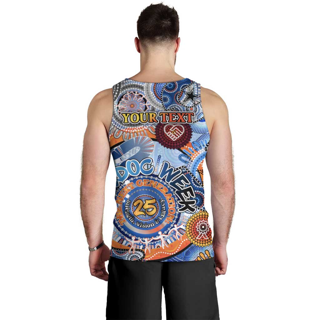 Personalised 50 Years Of All-Indigenous National NAIDOC 2025 Men Tank Top Indigenous Dot Painting, Strength Vision Legacy