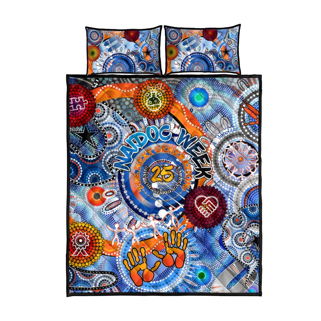 50 Years Of All-Indigenous National NAIDOC 2025 Quilt Bed Set Indigenous Dot Painting, Strength Vision Legacy