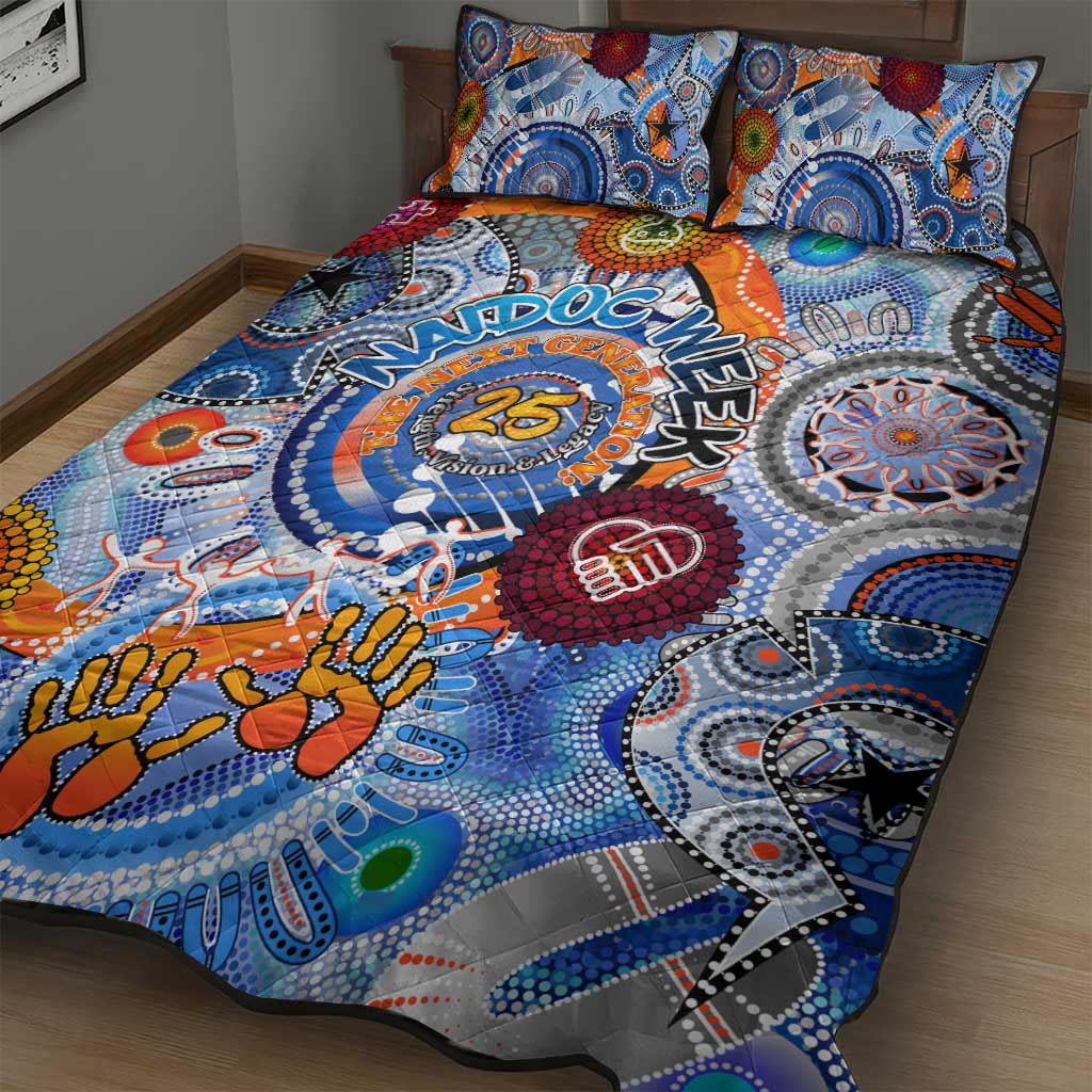 50 Years Of All-Indigenous National NAIDOC 2025 Quilt Bed Set Indigenous Dot Painting, Strength Vision Legacy