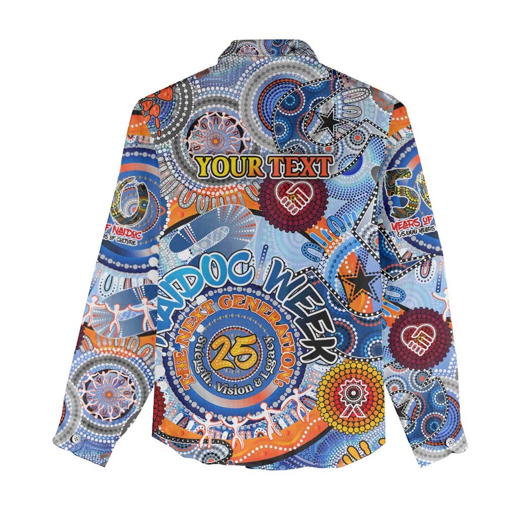 Personalised 50 Years Of All-Indigenous National NAIDOC 2025 Women Casual Shirt Indigenous Dot Painting, Strength Vision Legacy
