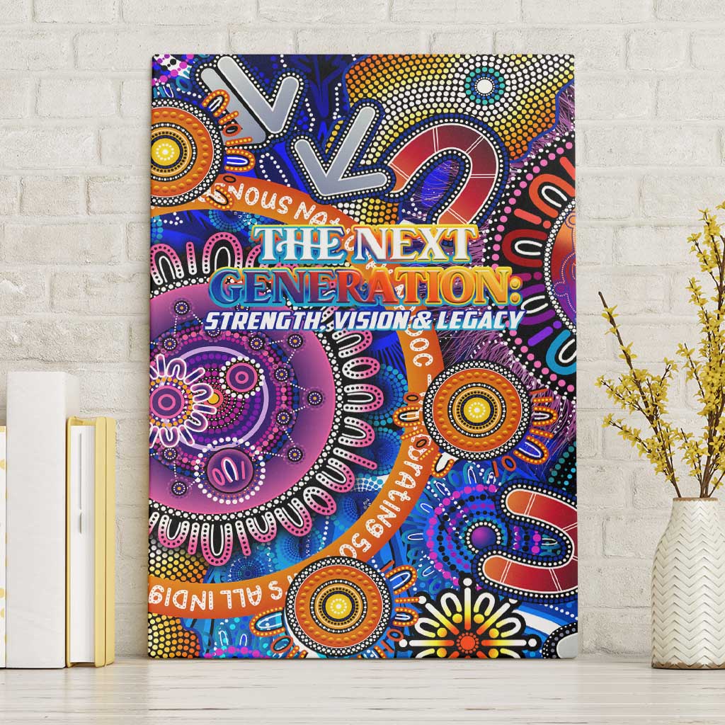 NAIDOC 2025 The Next Generation Canvas Wall Art Celebrating 50 Years Naidoc Aboriginal Colorful